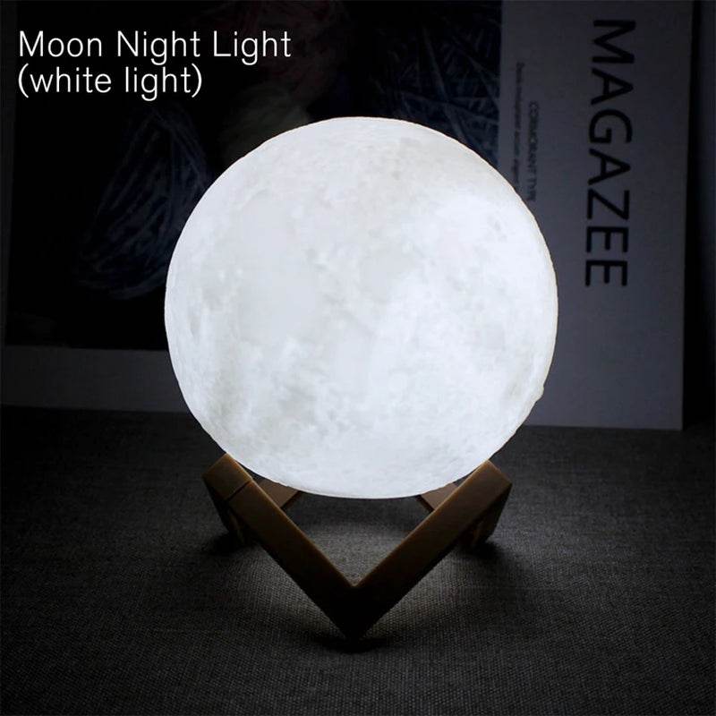 LunaGlow™ Night Light - 3D Moon LED - Savor Collective Inc.