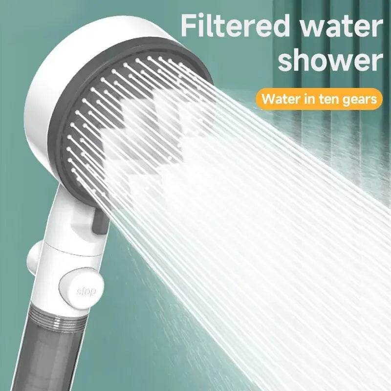 AquaLux™ Shower Head - 8-Mode Filtered - Savor Collective Inc.