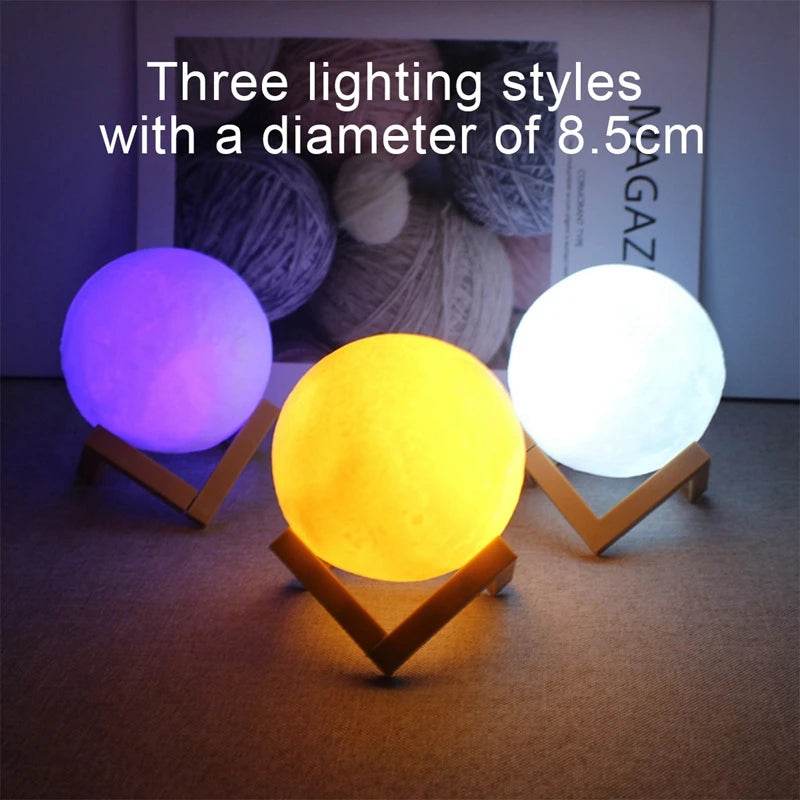 LunaGlow™ Night Light - 3D Moon LED - Savor Collective Inc.