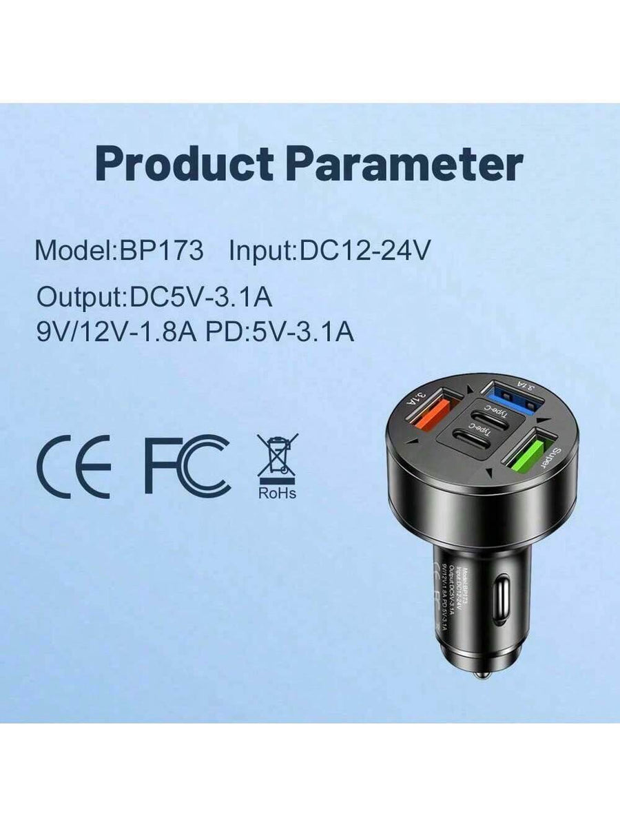 ChargePro™ Car Charger - 100W 5-Port USB-C - Savor Collective Inc.