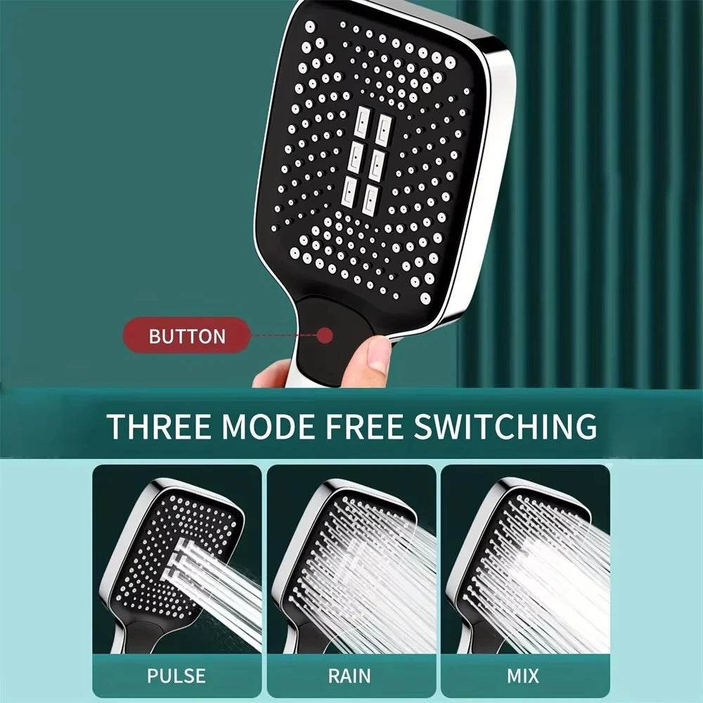 AquaFlow™ Shower Head - 3-Mode Adjustable - Savor Collective Inc.