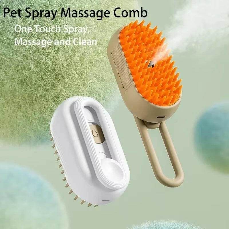 SteamyPaws™ Pet Brush - Steam Massage - Savor Collective Inc.