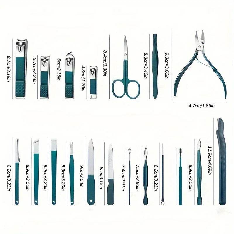 ProTrim™ Manicure Set - 18-Piece Steel - Savor Collective Inc.