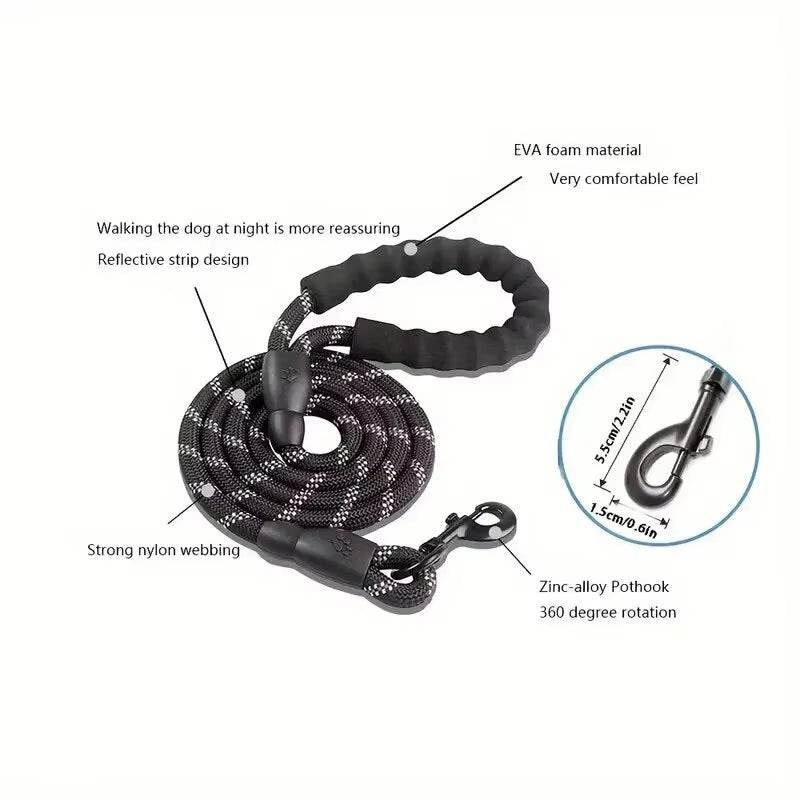 SafeWalk™ Dog Leash - Reflective Heavy Duty - Savor Collective Inc.