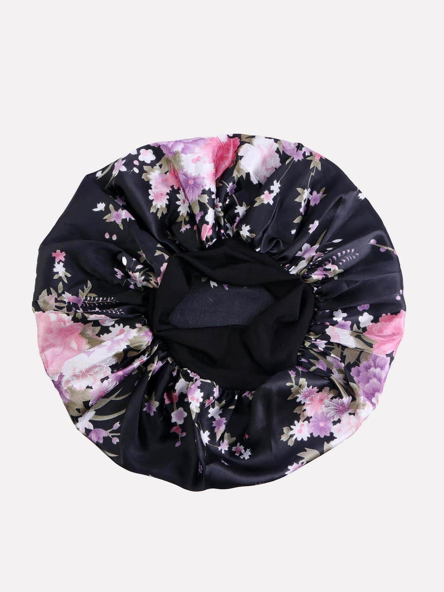 Floral Print Hair Bonnet - Savor Collective Inc.