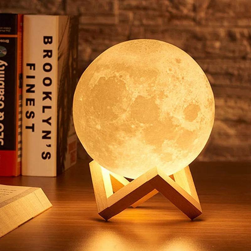LunaGlow™ Night Light - 3D Moon LED - Savor Collective Inc.