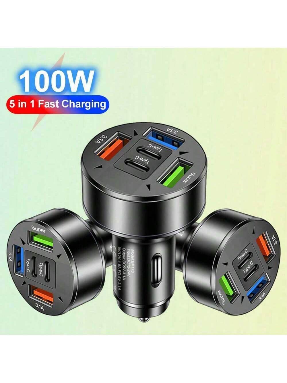 ChargePro™ Car Charger - 100W 5-Port USB-C - Savor Collective Inc.