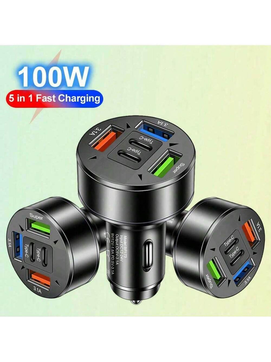 ChargePro™ Car Charger - 100W 5-Port USB-C - Savor Collective Inc.