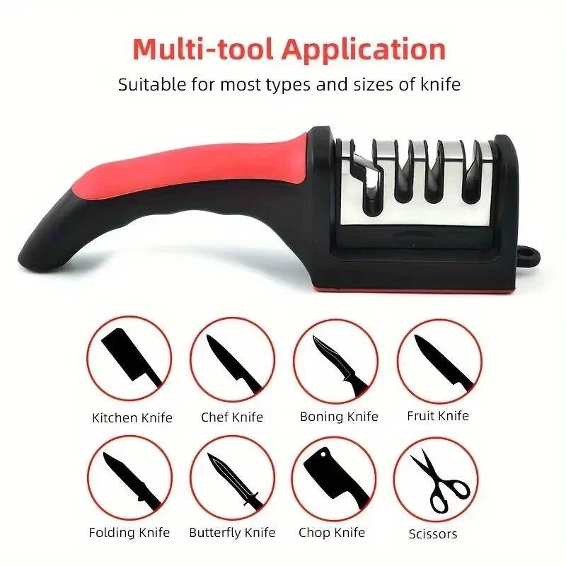 SharpMaster™ 3-Stage Knife Sharpener – Professional Kitchen Tool - Savor Collective Inc.
