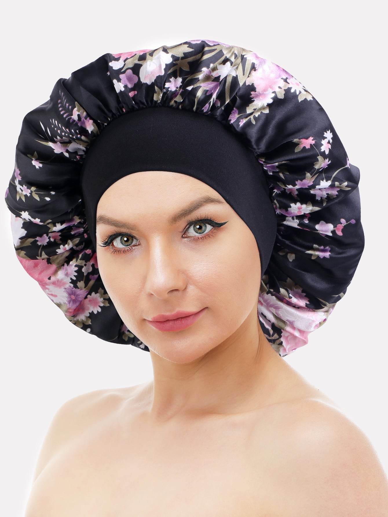 Floral Print Hair Bonnet - Savor Collective Inc.