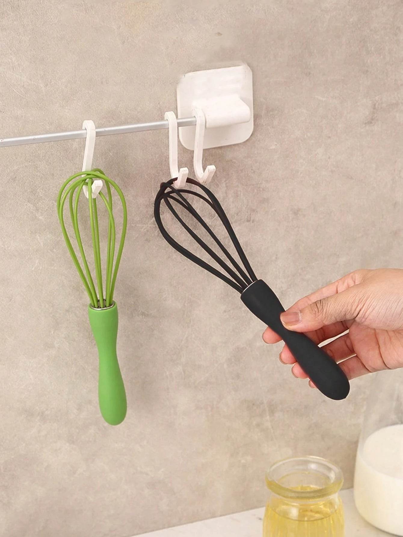 1Pc Kitchen Small Tool Silicone Egg Beater Whisk Egg Mixer, White - Savor Collective Inc.