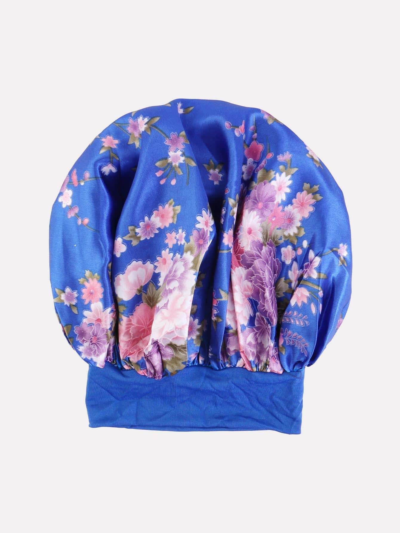 Floral Print Hair Bonnet - Savor Collective Inc.