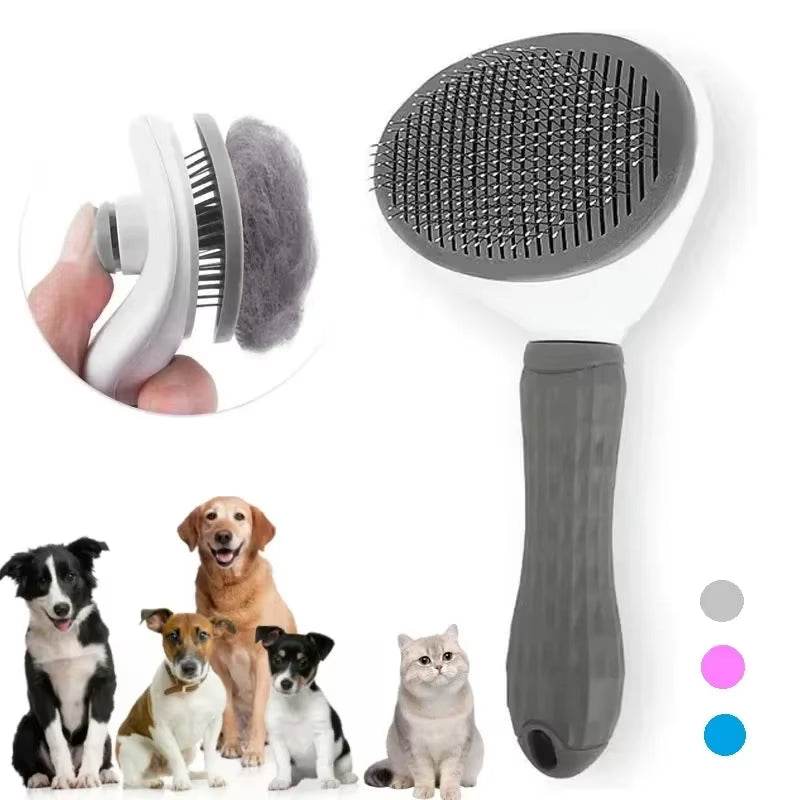 GroomEase™ Pet Brush - Self-Cleaning - Savor Collective Inc.