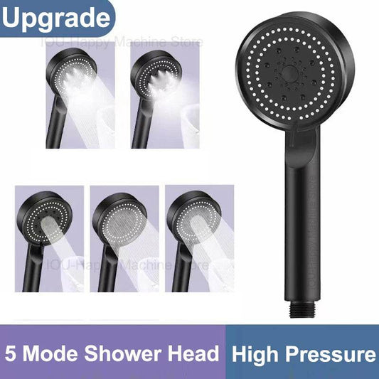 HydroPro™ Shower Head - 5-Mode Black - Savor Collective Inc.