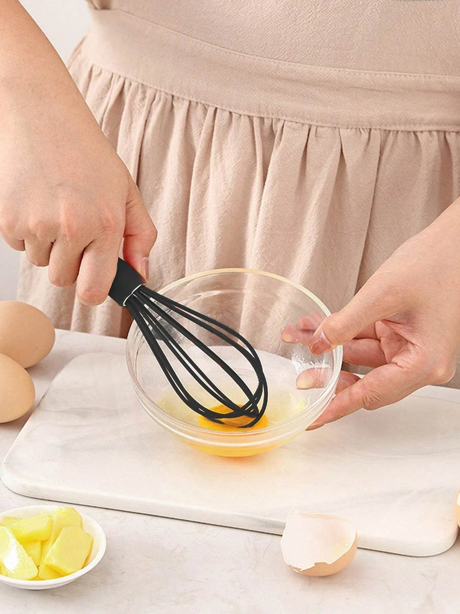 1Pc Kitchen Small Tool Silicone Egg Beater Whisk Egg Mixer, White - Savor Collective Inc.