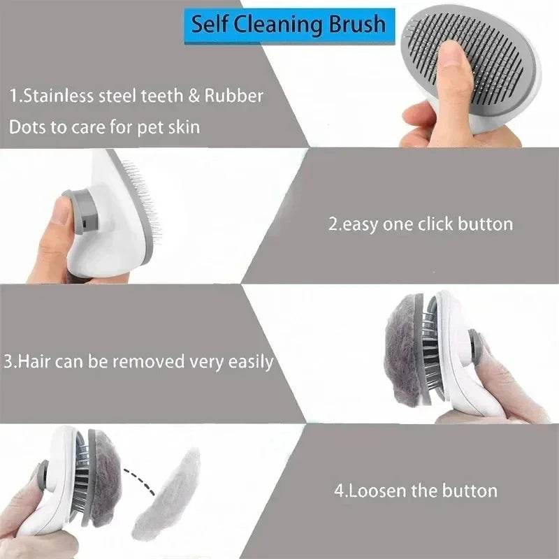 FluffAway™ Pet Brush - Self-Cleaning - Savor Collective Inc.