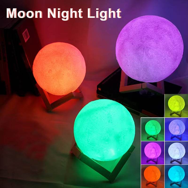 LunaGlow™ Night Light - 3D Moon LED - Savor Collective Inc.
