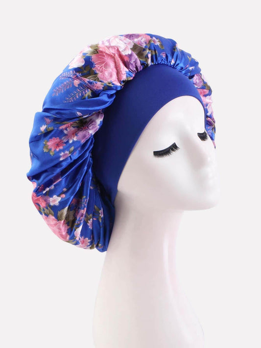 Floral Print Hair Bonnet - Savor Collective Inc.