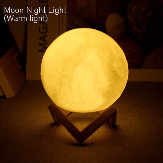 LunaGlow™ Night Light - 3D Moon LED - Savor Collective Inc.