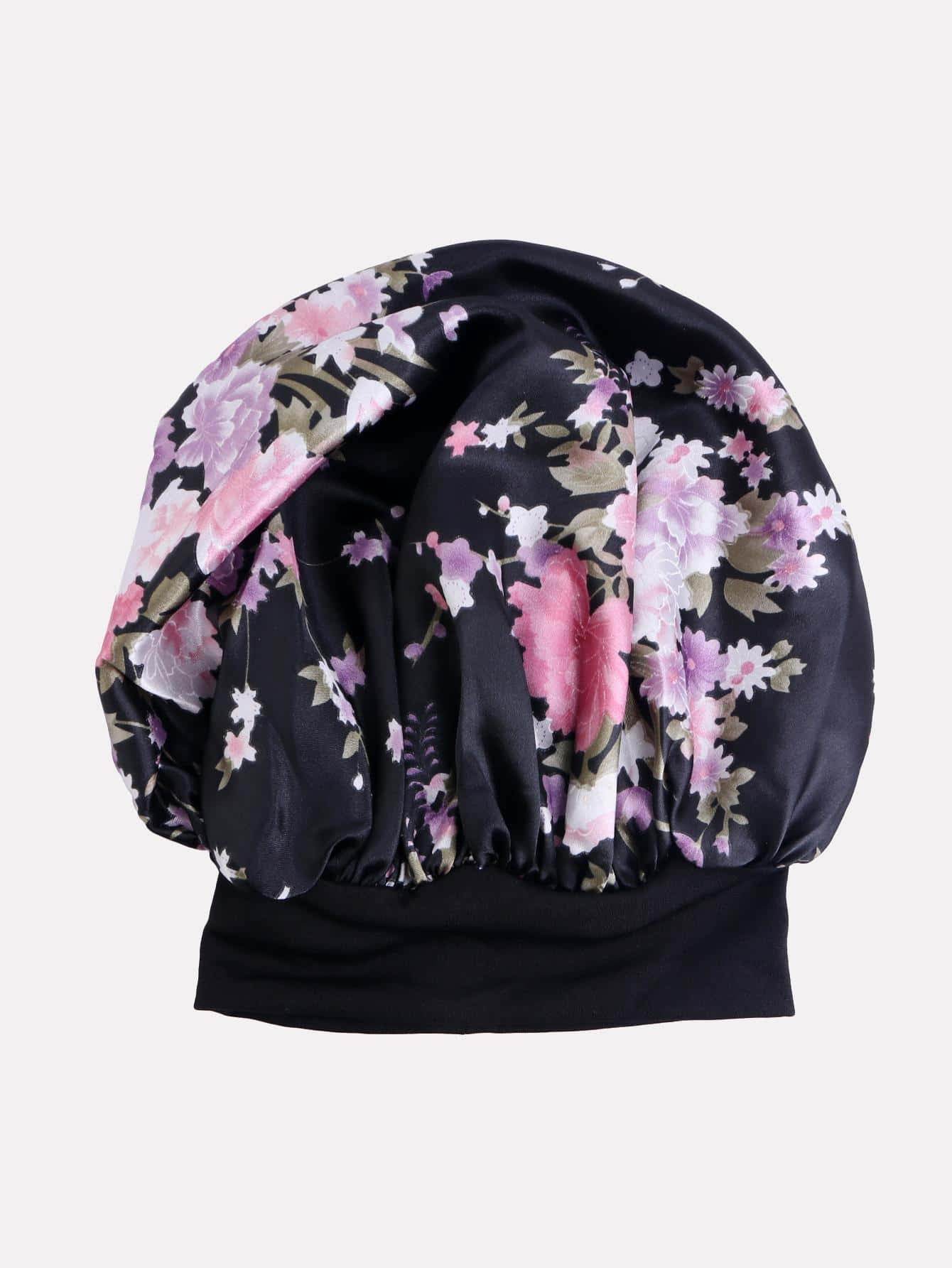 Floral Print Hair Bonnet - Savor Collective Inc.