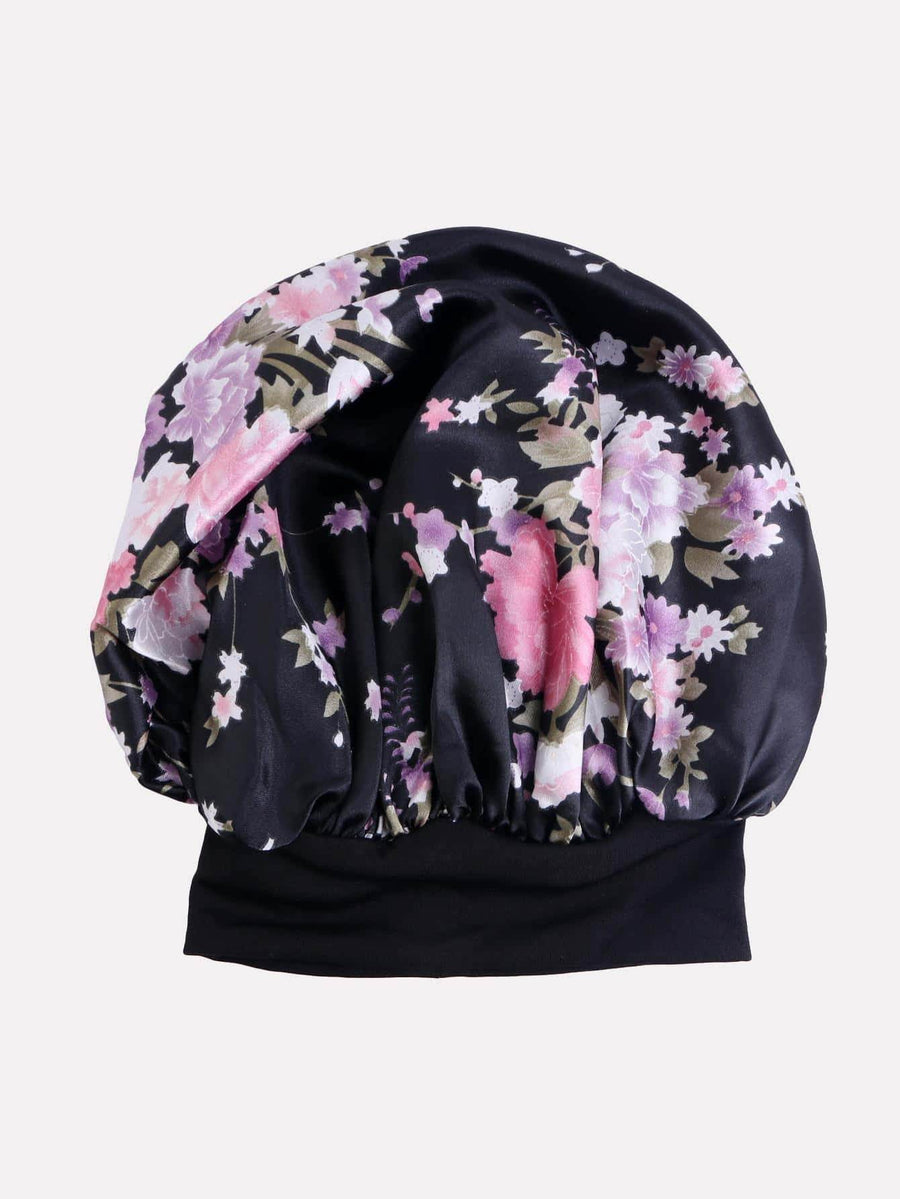 Floral Print Hair Bonnet - Savor Collective Inc.
