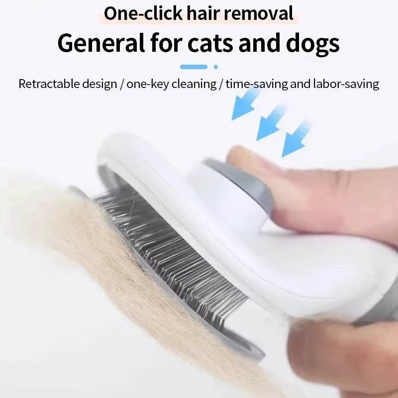 GroomEase™ Pet Brush - Self-Cleaning - Savor Collective Inc.